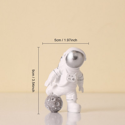 3db északi űrhajós figurák gyanta szobor modern lakberendezés miniatűr asztali díszek űrhajós figura lakberendezés