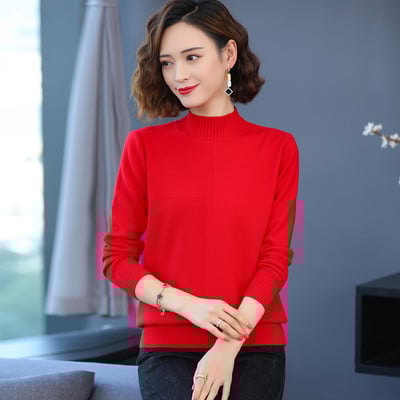 Κομψό γυναικείο πουλόβερ με ψηλό γιακά