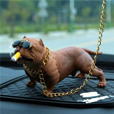 Uus HOT Bully Pitbull Dog auto sisekujundus armatuurlaud Ornament Mood naljakas armas kodukaunistus Autotarvikud aluseta