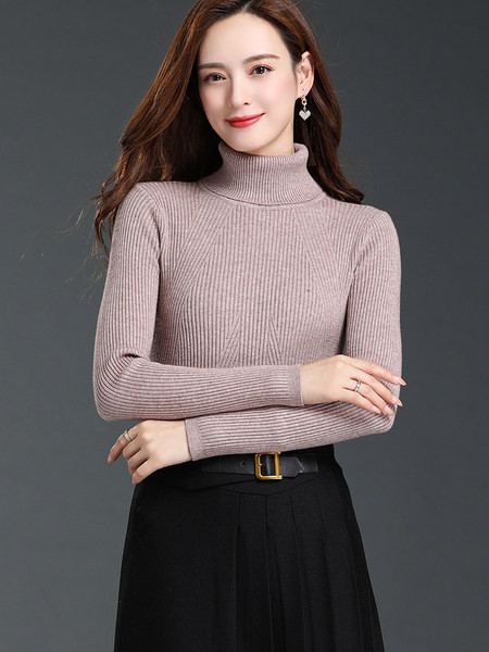 Καθημερινό πουλόβερ με ψηλό γιακά