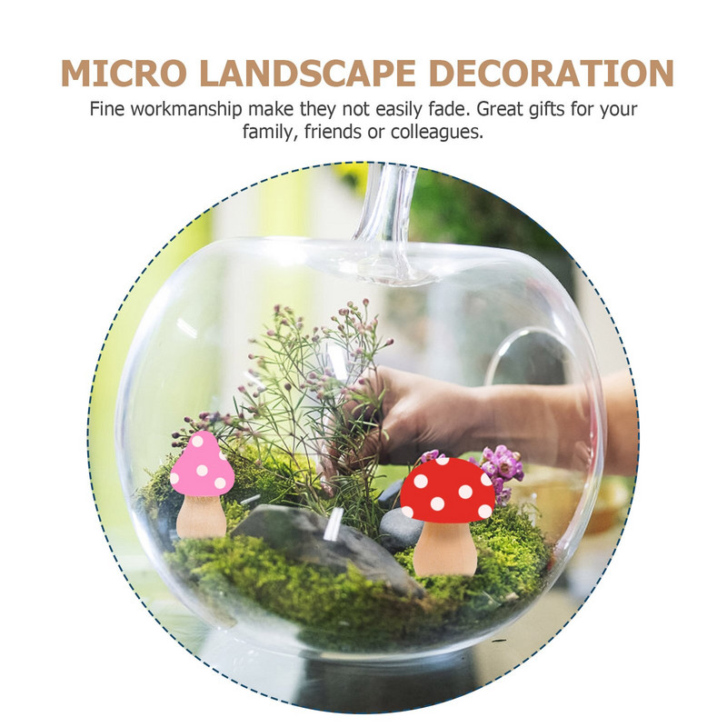 18 buc. Ciuperci mici creative împodobesc ciuperci din lemn neterminate pentru copii