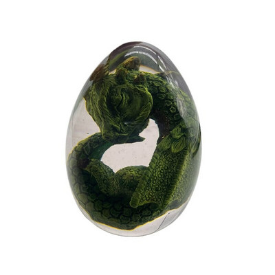 Skaidrus Dragon Egg Lava Dinozaurų kiaušinių Dovanų Dekoratyvinė Kolekcija Suvenyrinės Figūros Skulptūra Derva Embrionas Ugnis Drakonas Vyvernas