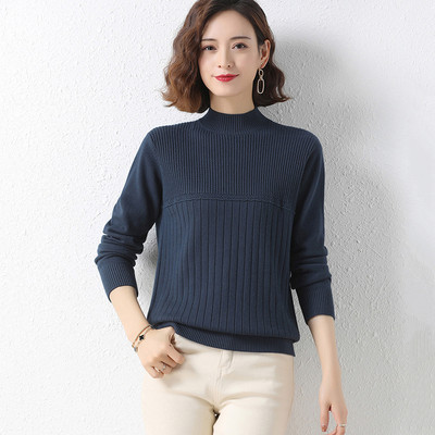 Pulover de dama toamna-iarna cu guler inalt in mai multe culori