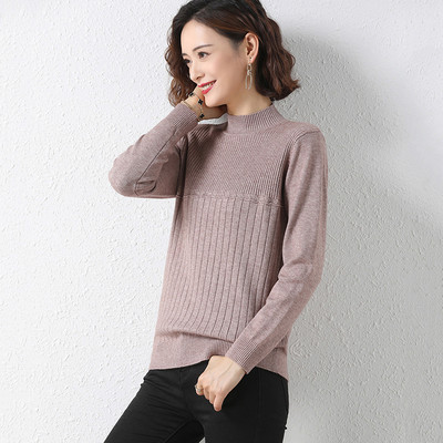 Pulover de dama toamna-iarna cu guler inalt in mai multe culori