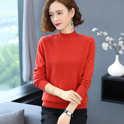 Pulover de dama toamna-iarna cu guler inalt in mai multe culori