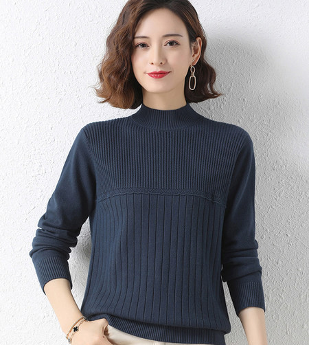 Pulover de dama toamna-iarna cu guler inalt in mai multe culori