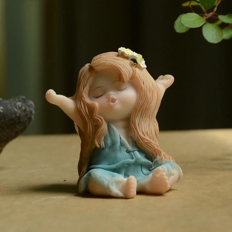 Hétköznapi kollekció Angyal figura miniatűr tündérkerti díszlevél baba karácsonyfadísz otthoni gyereknek ajándék