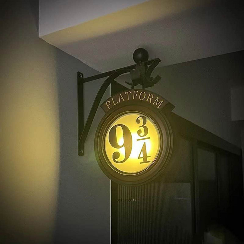 LED fali lámpák Magic Harries Potters éjszakai fény platform 9 3/4 éjszakai fény 3D lámpa Otthoni szoba dekoráció gyerekeknek születésnapi ajándék