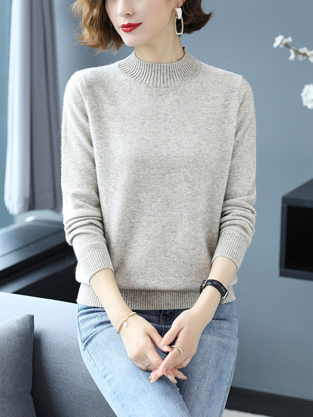 Laisvalaikio megztinis - aukšta apykakle