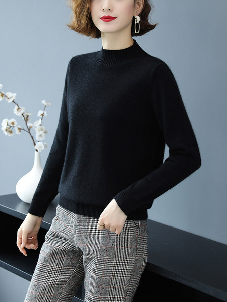 Laisvalaikio megztinis - aukšta apykakle