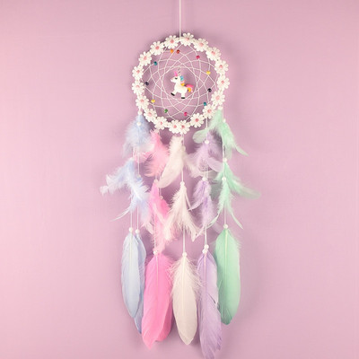 Vienradzis sapņu ķērājs kulons vēja zvans meitenei dāvana guļamistabas kulons dzimšanas dienas dāvana sienas kulons dekors Dekoratīvs vēja zvans