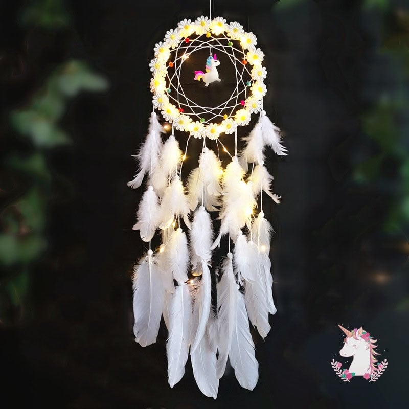 Unicorn Dream Catcher medál szélcsengő lány ajándék hálószoba medál születésnapi ajándék fali medál dekoráció dekoratív szélcsengő