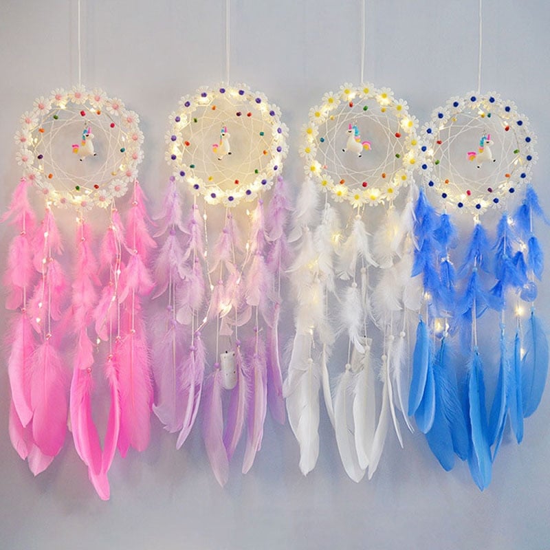 Unicorn Dream Catcher medál szélcsengő lány ajándék hálószoba medál születésnapi ajándék fali medál dekoráció dekoratív szélcsengő