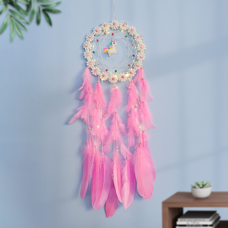 Unicorn Dream Catcher medál szélcsengő lány ajándék hálószoba medál születésnapi ajándék fali medál dekoráció dekoratív szélcsengő