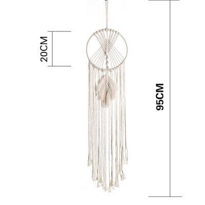 Mare nordic Dreamcatcher Macrame agățat tapiserie Mandala Fermă Decorații de perete Chic INS Boho Wind Chimes Decor de cameră