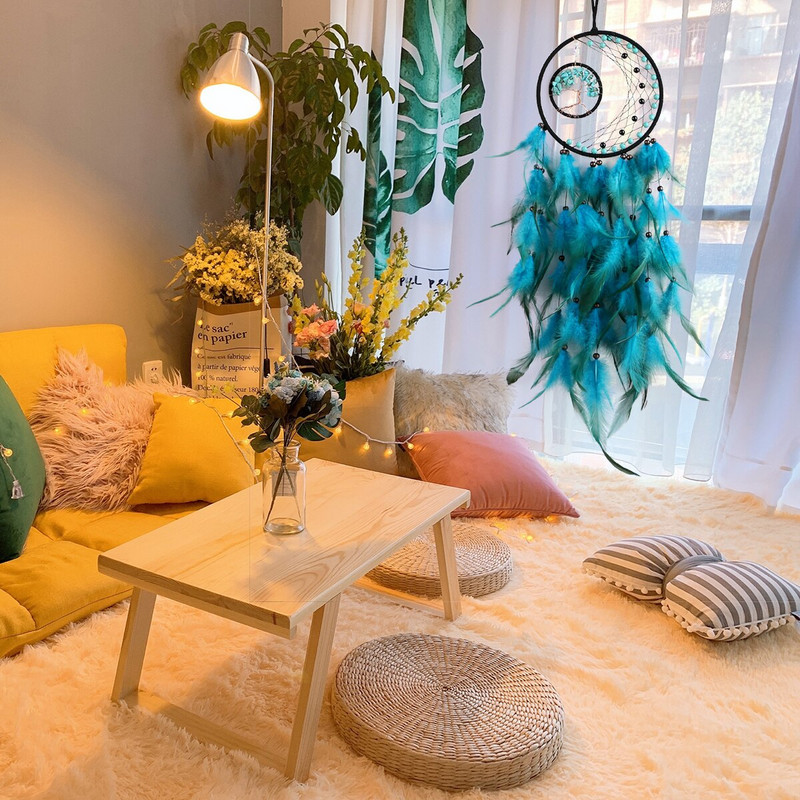 Originalios svajonių gaudyklės namų dekoravimo plunksnos Dreamcatcher meno dovanos draugams Kūrybingos kabantys sapnų gaudyklės Valentino dienos dovana