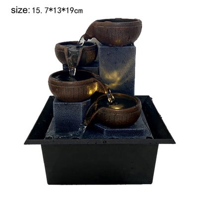 Fântâni de apă minimaliste Fântână cu cascadă de interior Fântână cu apă de masă Fântână cu apă curgătoare Cascada Feng Shui Decorare pentru casă