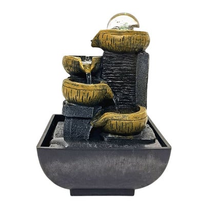 Fântâni de apă minimaliste Fântână cu cascadă de interior Fântână cu apă de masă Fântână cu apă curgătoare Cascada Feng Shui Decorare pentru casă