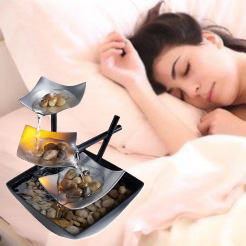 Εσωτερικό σιντριβάνι Επιφάνεια εργασίας Χαλάρωση Σιντριβάνι νερού που ρέει καταρράκτης Φενγκ Σούι για Διακοσμητικά επιτραπέζιας κρεβατοκάμαρας σπιτιού