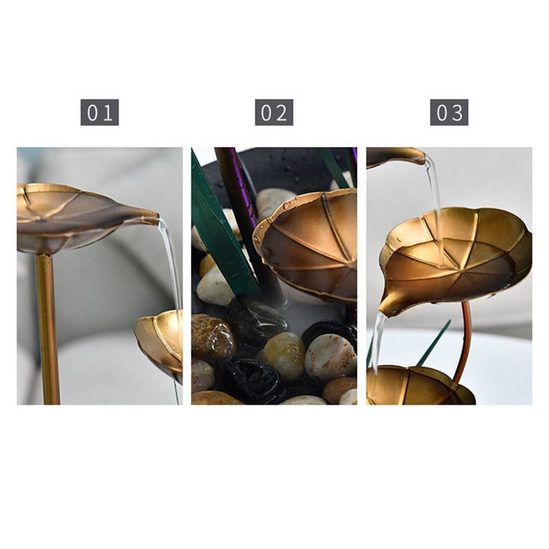 Εσωτερικό σιντριβάνι Επιφάνεια εργασίας Χαλάρωση Σιντριβάνι νερού που ρέει καταρράκτης Φενγκ Σούι για Διακοσμητικά επιτραπέζιας κρεβατοκάμαρας σπιτιού