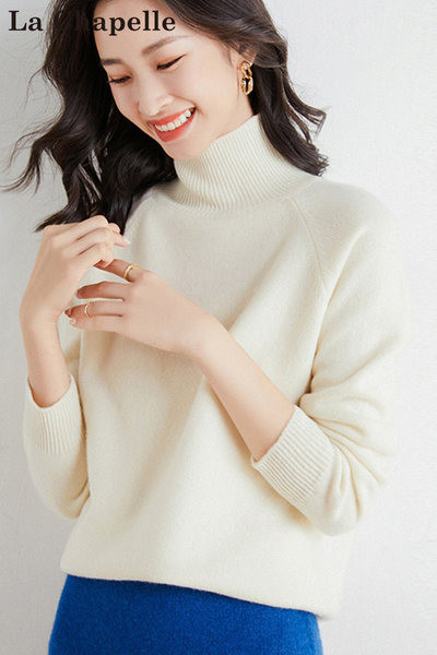 Μονόχρωμο γυναικείο πουλόβερ με γιακά πόλο νέο μοντέλο