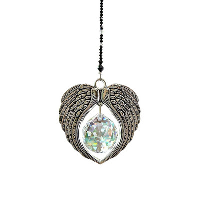 Kristalno krilo anđela Privjesak hvatač sunca Rainbow Maker Viseći kristal Čakra Prizme Privjesak za prozor Dekoracija kućnog vrta