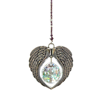 Kristalno krilo anđela Privjesak hvatač sunca Rainbow Maker Viseći kristal Čakra Prizme Privjesak za prozor Dekoracija kućnog vrta