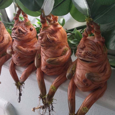 Mandrake Grass Resin Statue Landscape Ornament Art Figurine Занаяти за външна градина Двор Всекидневна Декорация на спалня