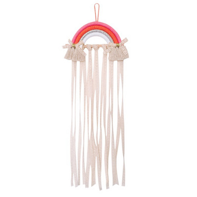 Vaivorykštės sienos pakabinimo dekoro plaukų lankeliai laikymo diržas mergaitėms plaukų segtukai Barrette plaukų juostelės kabantys organizatoriaus juostelės laikiklio ornamentas