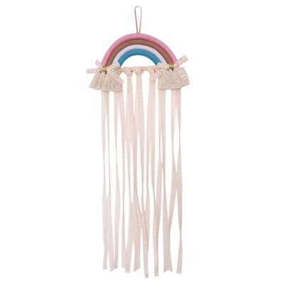 Vaivorykštės sienos pakabinimo dekoro plaukų lankeliai laikymo diržas mergaitėms plaukų segtukai Barrette plaukų juostelės kabantys organizatoriaus juostelės laikiklio ornamentas