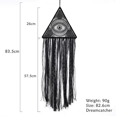 Nordic Evil Eye Dream Catcher otthoni szoba dekoráció fekete szoba dekoráció farmházhoz College Kollégiumi szélcsengő ajándék