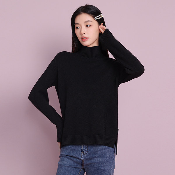 Pulover de dama model larg cu guler polo