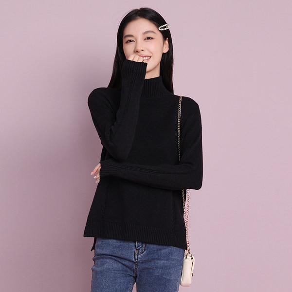 Pulover de dama model larg cu guler polo