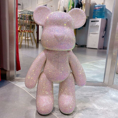 „Pasidaryk pats“ deimantinis meškiukas, rankų darbo krištolinis krištolas, smurtinio lokio figūrėlių rinkinys „Kawaii“ priedai darbalaukio papuošalai, dovana vaikams