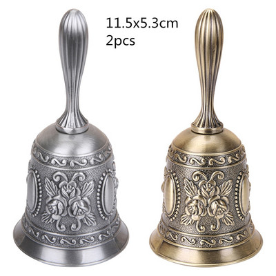 Kézi harang meditáció Kézi csengő Retro stílusú Szerencsés vacsora ima Hordozható tibeti buddhista szolgálat Kézzel készített sárgaréz lakberendezés