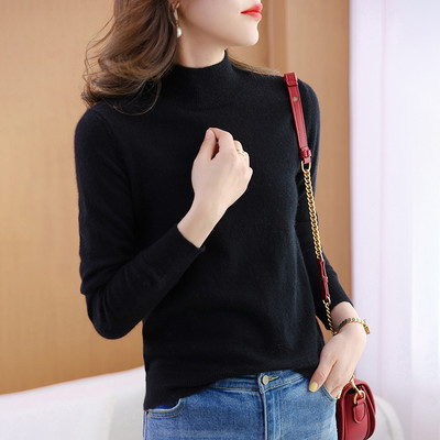 Pulover casual de dama cu guler rotit