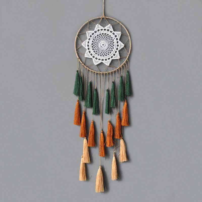 Nordic Tassel Dream Catcher szoba dekoráció hálószoba dekoráció lányok szoba dekoráció rózsaszín kék fehér ajándék nőknek