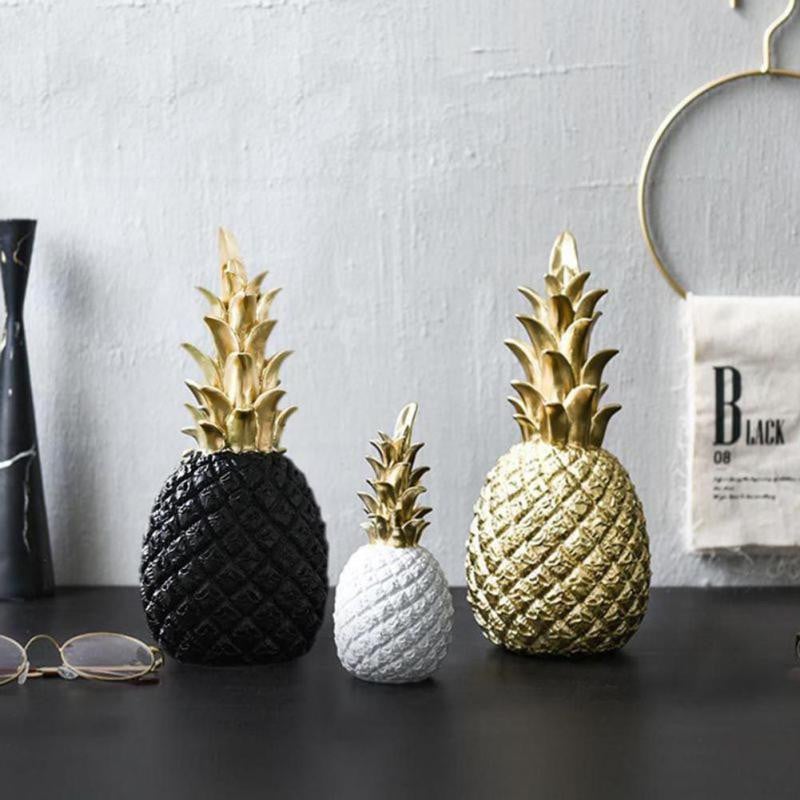 Nordic Style Resin Gold Pineapple Home Decor Svetainės vyno spintelės lango ekranas Amatai prabangūs stalo namų dekoravimo reikmenys
