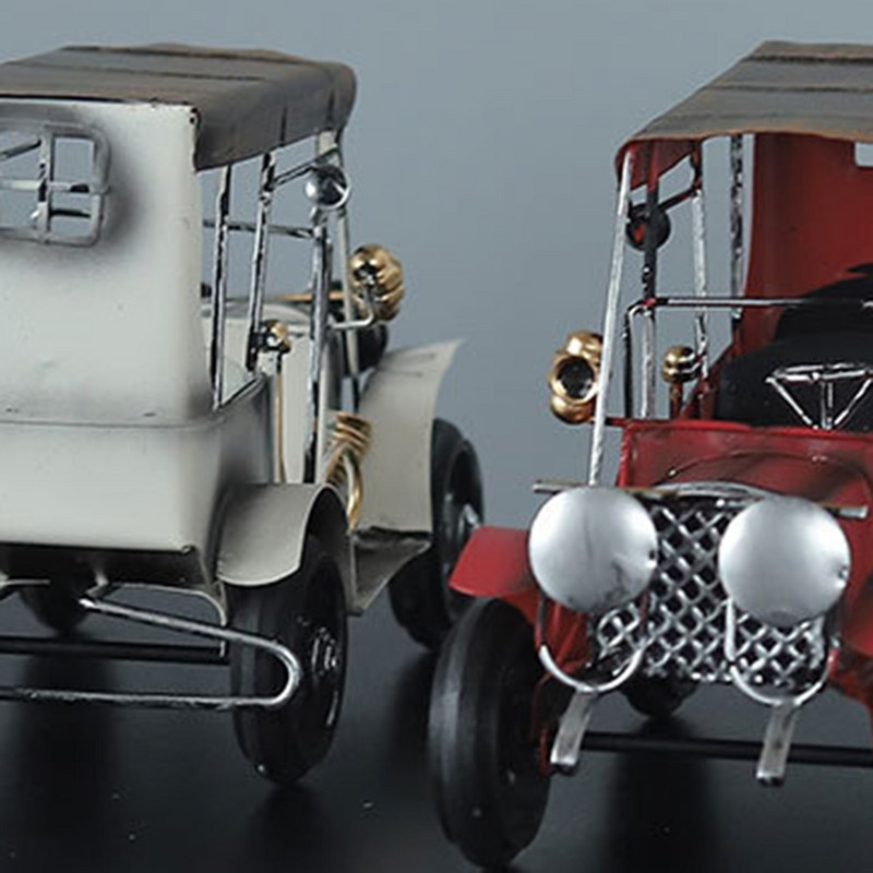 Vintage Iron Art régi autó modell kézműves asztali dísz gyerekeknek játékgyűjtemény ajándék