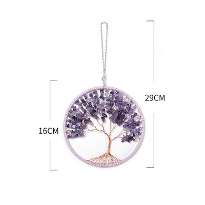 Stil modern, țesătură manuală, pandantiv pentru prins de vise Pietre colorate Arborele vieții Decor pentru agățat de vise Cadouri pentru fete Decor de cameră