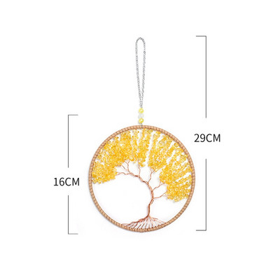 Stil modern, țesătură manuală, pandantiv pentru prins de vise Pietre colorate Arborele vieții Decor pentru agățat de vise Cadouri pentru fete Decor de cameră