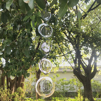 Τρισδιάστατα περιστρεφόμενα Wind Chimes Tree Of Life Wind Spinner Bell για διακόσμηση σπιτιού Αισθητική κρεμαστή διακόσμηση κήπου Σετ ανεμοστρόβιλου εξωτερικού χώρου