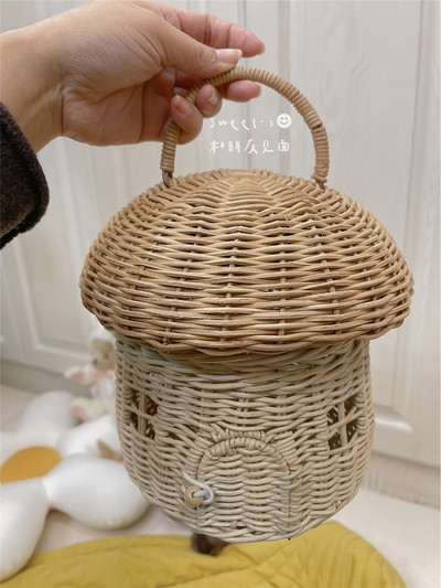 Rankų darbo vaikų kambario dekoravimas Šiaurės šalių stiliaus vaikų miegamojo darželis Rattan Weaven karšto oro balionas, amatų dekoras, pakabinamas ant sienos