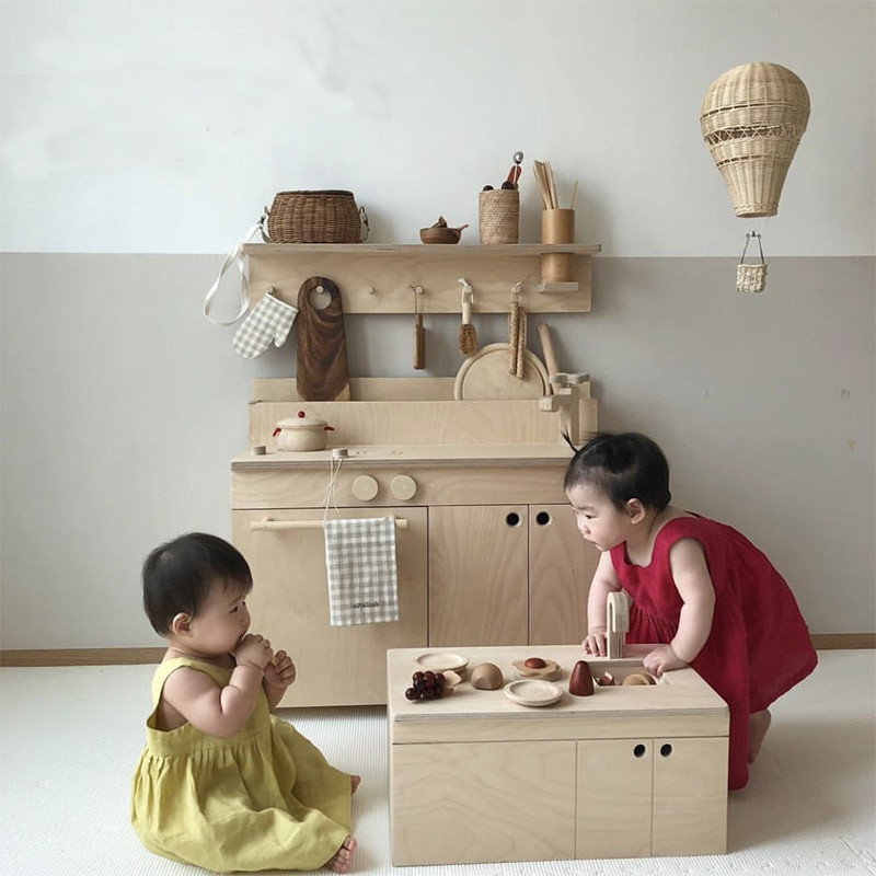 Rankų darbo vaikų kambario dekoravimas Šiaurės šalių stiliaus vaikų miegamojo darželis Rattan Weaven karšto oro balionas, amatų dekoras, pakabinamas ant sienos