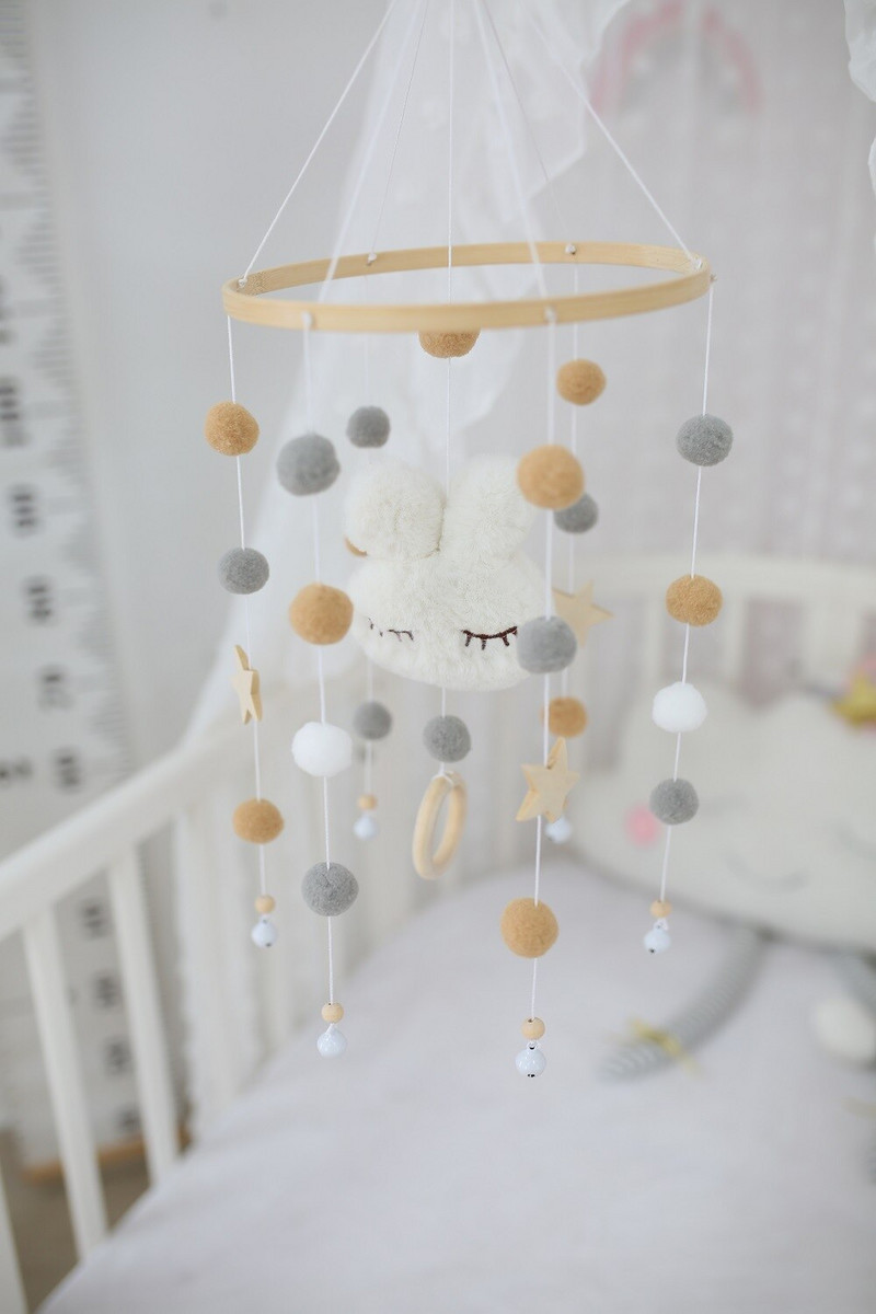 Šiaurės šalių vaikų darželio dekoravimas Vaikų kambario pakabinamas dekoras Vaikų mielas pliušinis zuikio debesėlis kambario kabantis dekoras Dovana naujagimiui 2022 m. Nauja