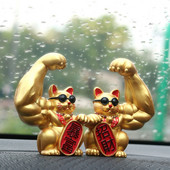 Nagy karú Lucky Cat figura ajándék üdvözlő macskaajtó belső nappali nappali dekor Lucky Cat kínai hullámzó kar Fortune tartozék