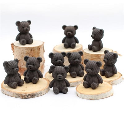 10 buc. Cadouri noi Artizanat Ornamente drăguț ursuleț de pluș din plastic Zână în miniatură de Paște Figurine de grădină cu animale Accesorii de decorare
