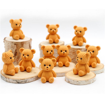 10 buc. Cadouri noi Artizanat Ornamente drăguț ursuleț de pluș din plastic Zână în miniatură de Paște Figurine de grădină cu animale Accesorii de decorare