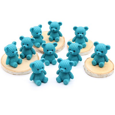 10 buc. Cadouri noi Artizanat Ornamente drăguț ursuleț de pluș din plastic Zână în miniatură de Paște Figurine de grădină cu animale Accesorii de decorare