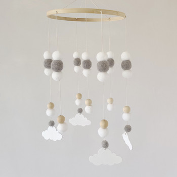 Nordic Nursery Διακόσμηση Παιδικού Δωματίου Κρεμαστό Κρεμαστό για μωρό Κρεμαστό Διακόσμηση Παιδικό Pompom Star Cloud Κρεμαστό Δωμάτιο Δώρο για νεογέννητο